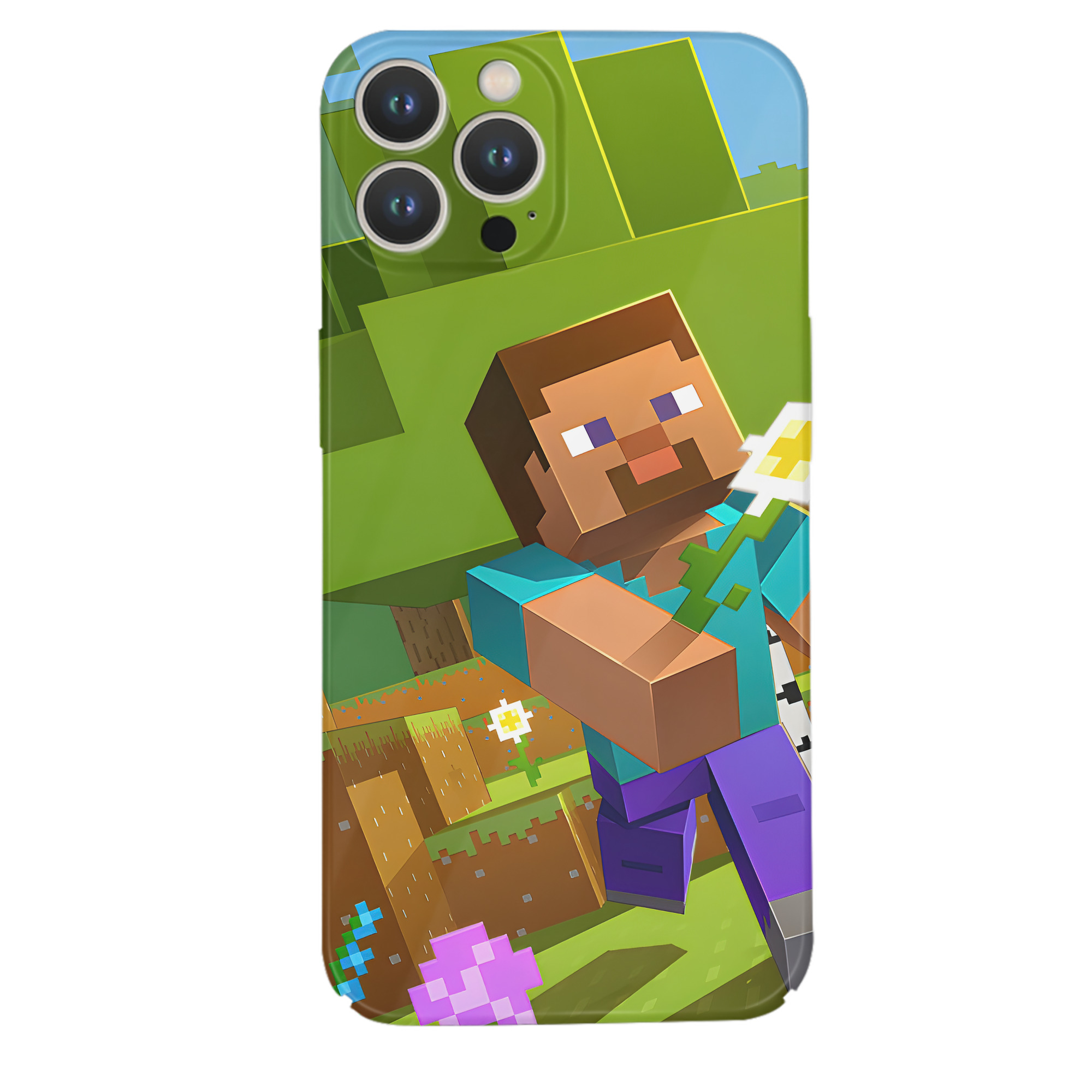 （画像用） マインクラフト ブロックの世界 Minecraft MC Block world 【iPhone 14シリーズ対応】ハードケース